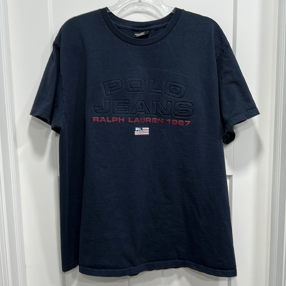 Vintage Polo Jeans Co. Ralph Lauren 1967 Short Sleeve Tee Shirt Size Large